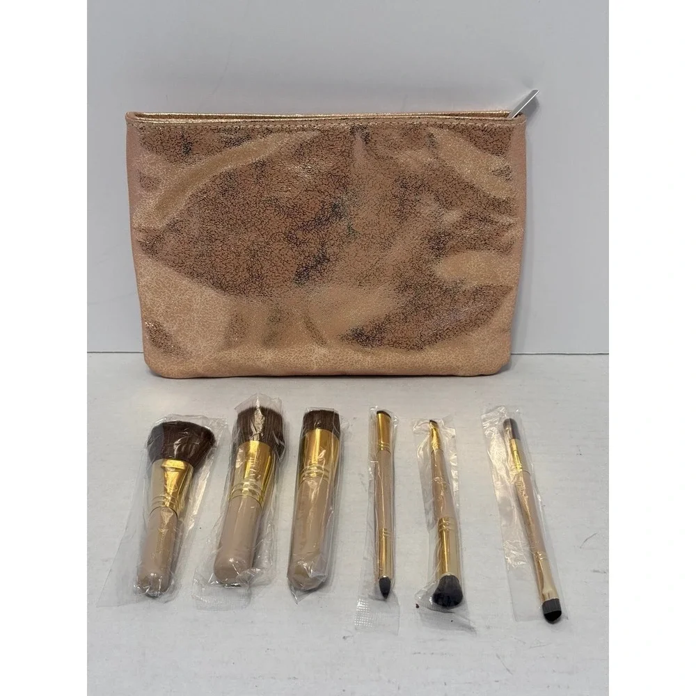 Bare Minerals flawless application Makeup brushes lot and Makeup bag NEW